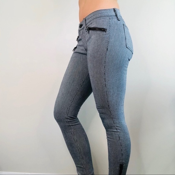 Rag and Bone RBW 23 Moto pinstripe Jeans - Picture 6 of 13